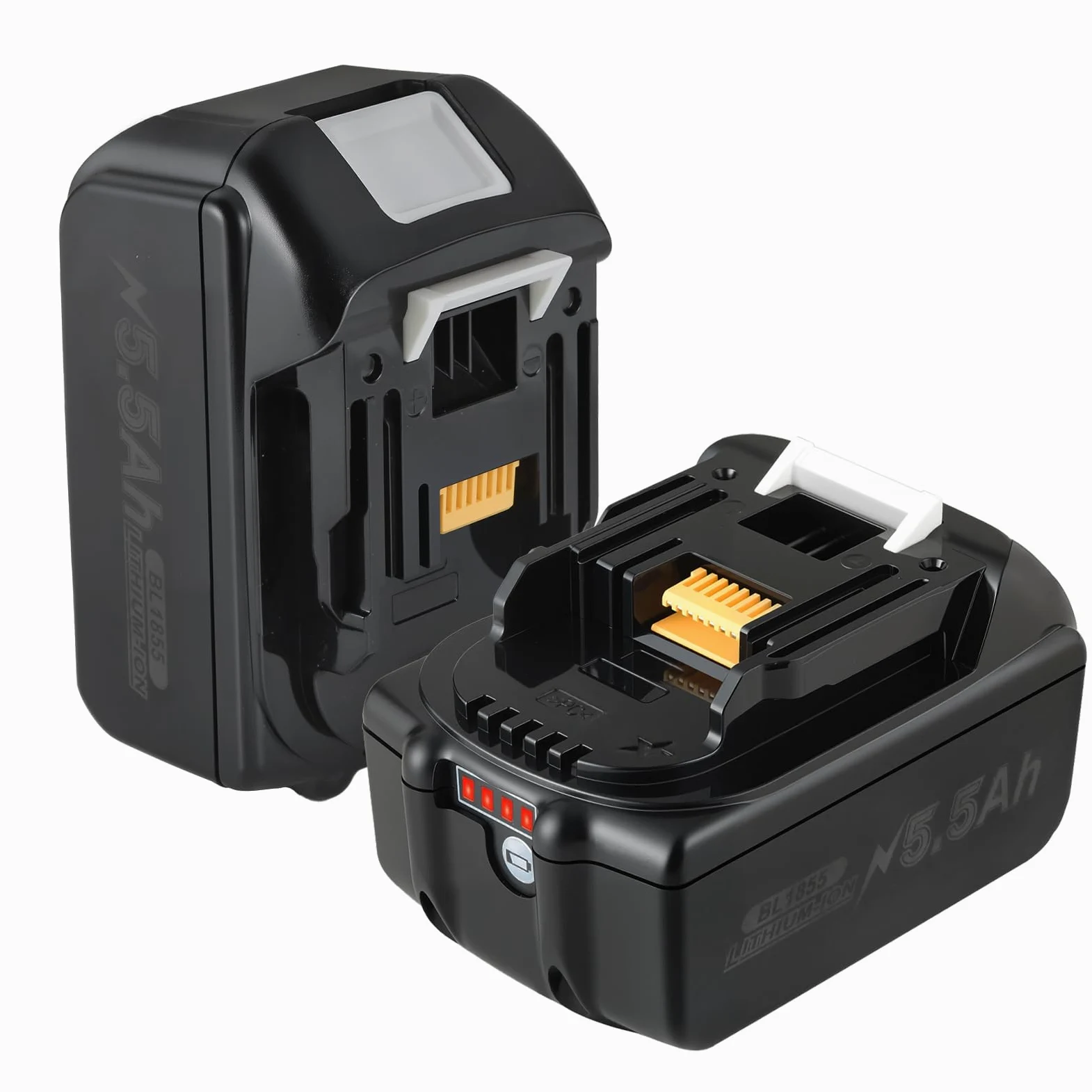 Akumulator zastępczy do akumulatora Makita 2 sztuki 18 V 5500 mAh/5,5 Ah 18 V akumulator zastępczy z BL1860 BL1860B BL1855 BL1855B BL1850 BL1850B BL1850B BL1860B DC18RC