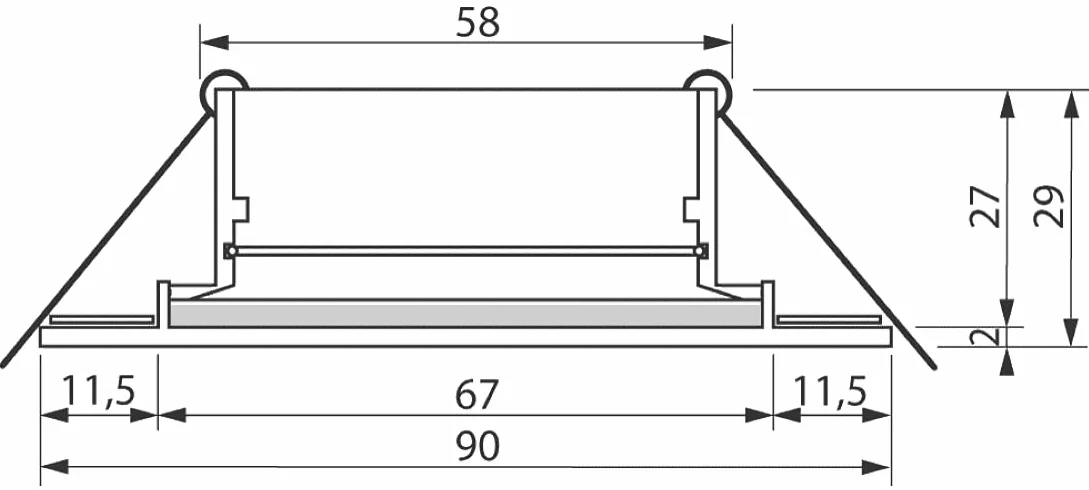 SEBSON Obudowa do reflektora wpuszczanego łazienka IP44 z oprawą GU10 LED Halogen 230 V - rama montażowa aluminiowa, średnica otworu 70 mm (67-83 mm) do montażu lamp sufitowych - zestaw 6 sztuk