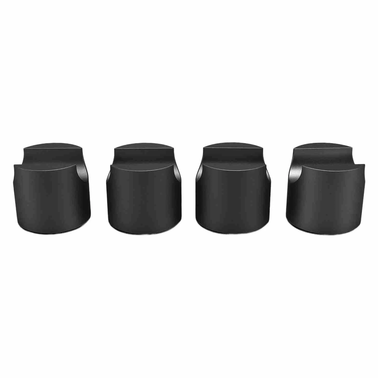 Alomejor 4 szt. Zaciski do Podwyższenia Kabla HiFi, Trwałe Stabilizatory ze Stopu Aluminium Poprawiające jakość Dźwięku w Kinach Domowych i Studiach (BLACK)