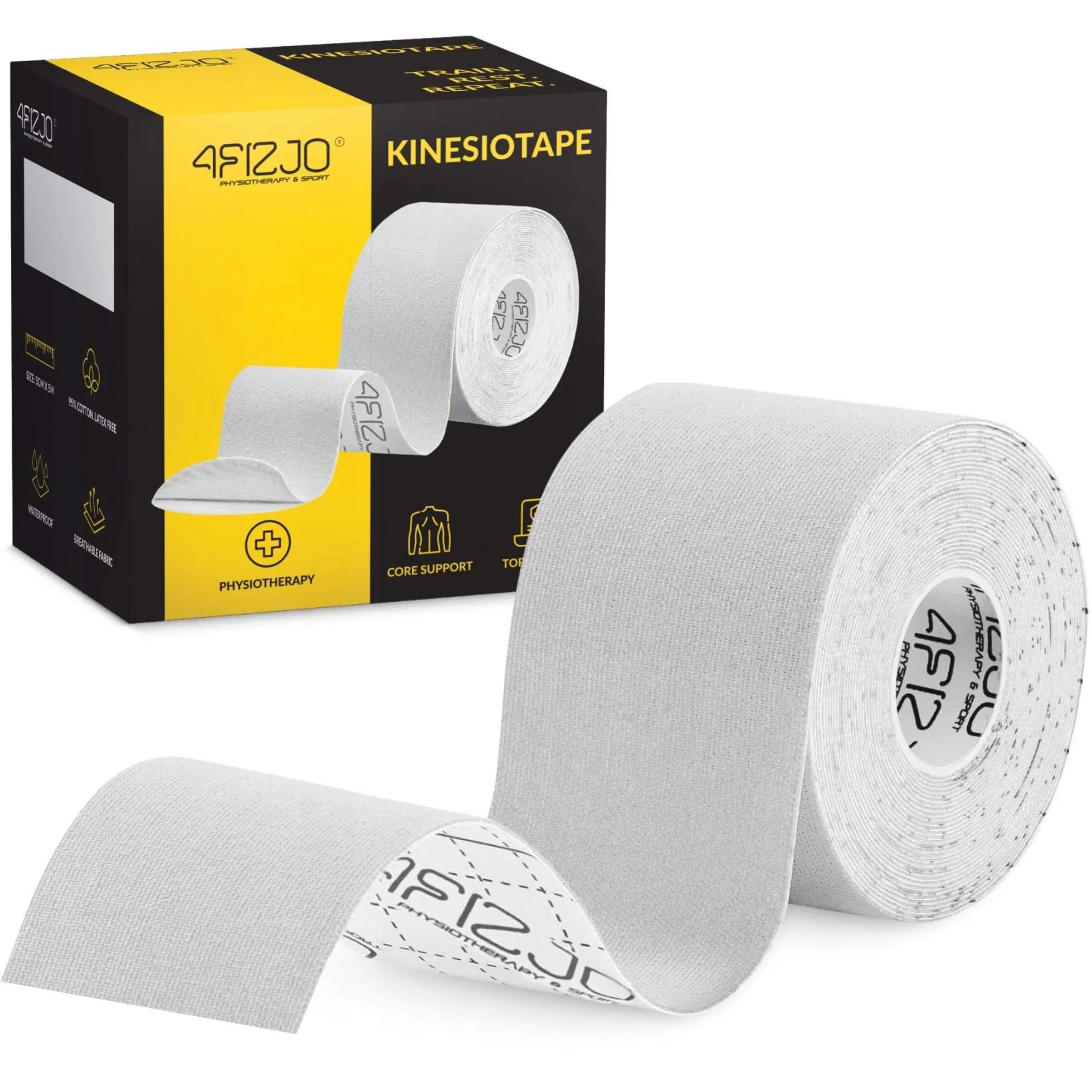 TAŚMA KINESIO TEJPY KINEZJOLOGICZNE PLASTRY WODOODPORNE HIPOALERGICZNE TAPE