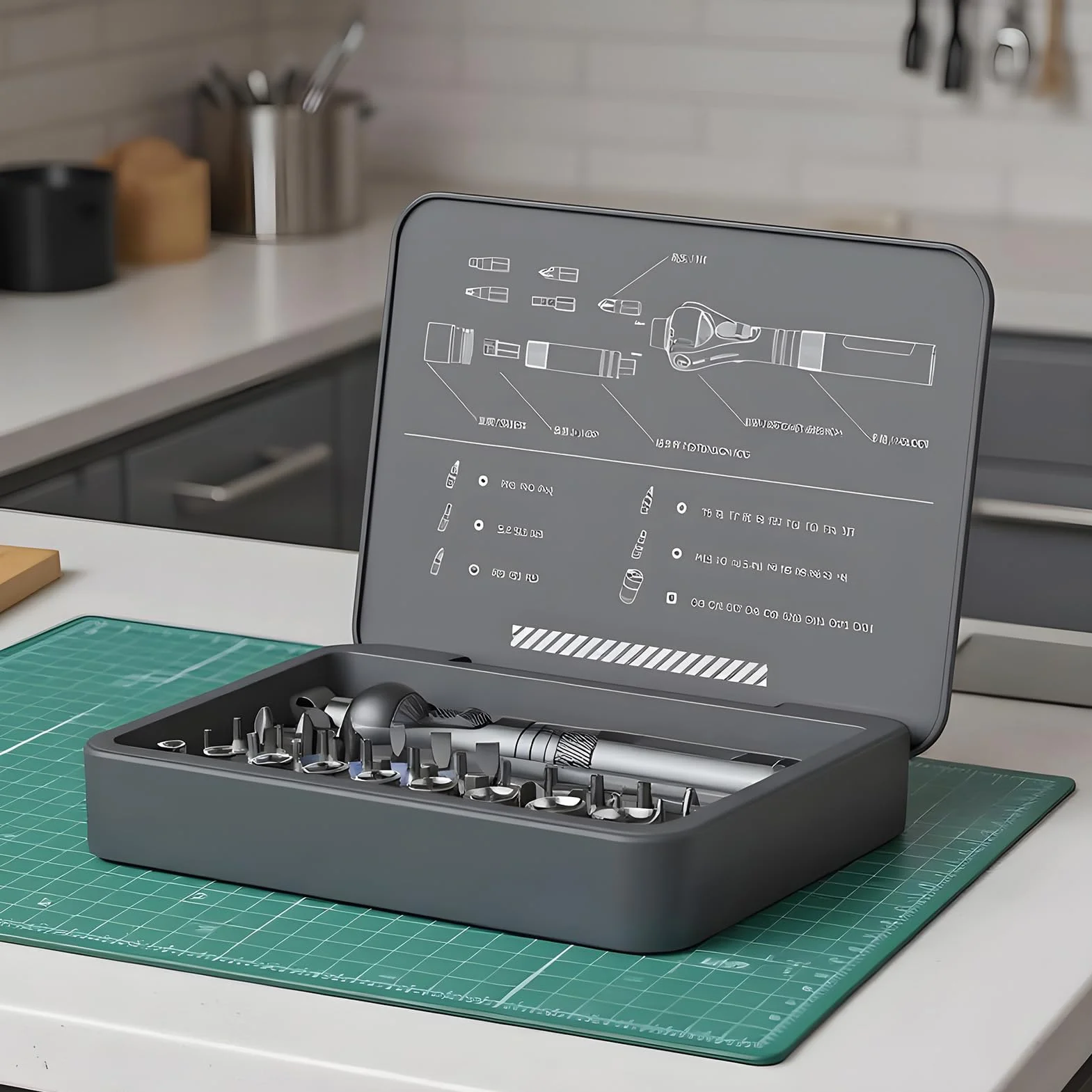 Zestaw śrubokrętów grzechotkowych 40 W 1 Precyzyjny Ergonomiczny | Zestaw Bitów Do Wkrętaka Domowego Dla mechaników, elektryków, elektroników, budownictwa, stolarstwa, hydraulików,