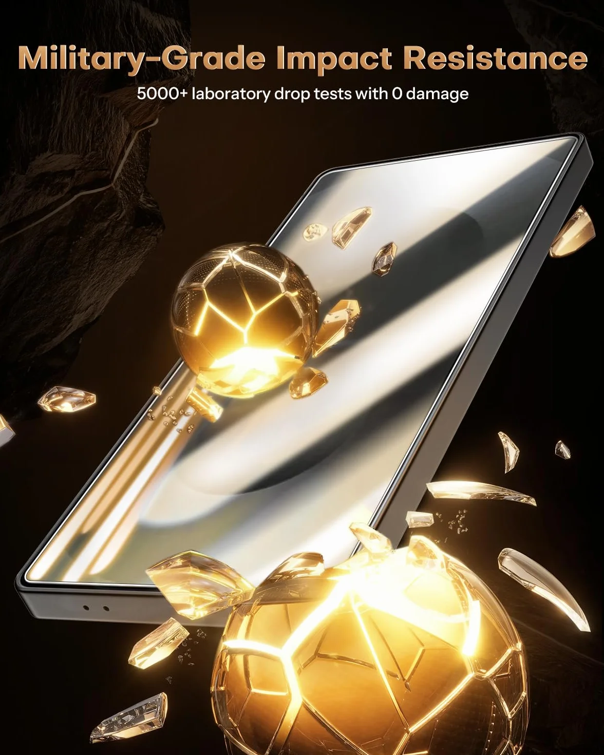 OMOTON szkło hartowane do Samsung Galaxy S25 Ultra, 3 folie + 2 osłony obiektywu, odblokowanie linii papilarnych
