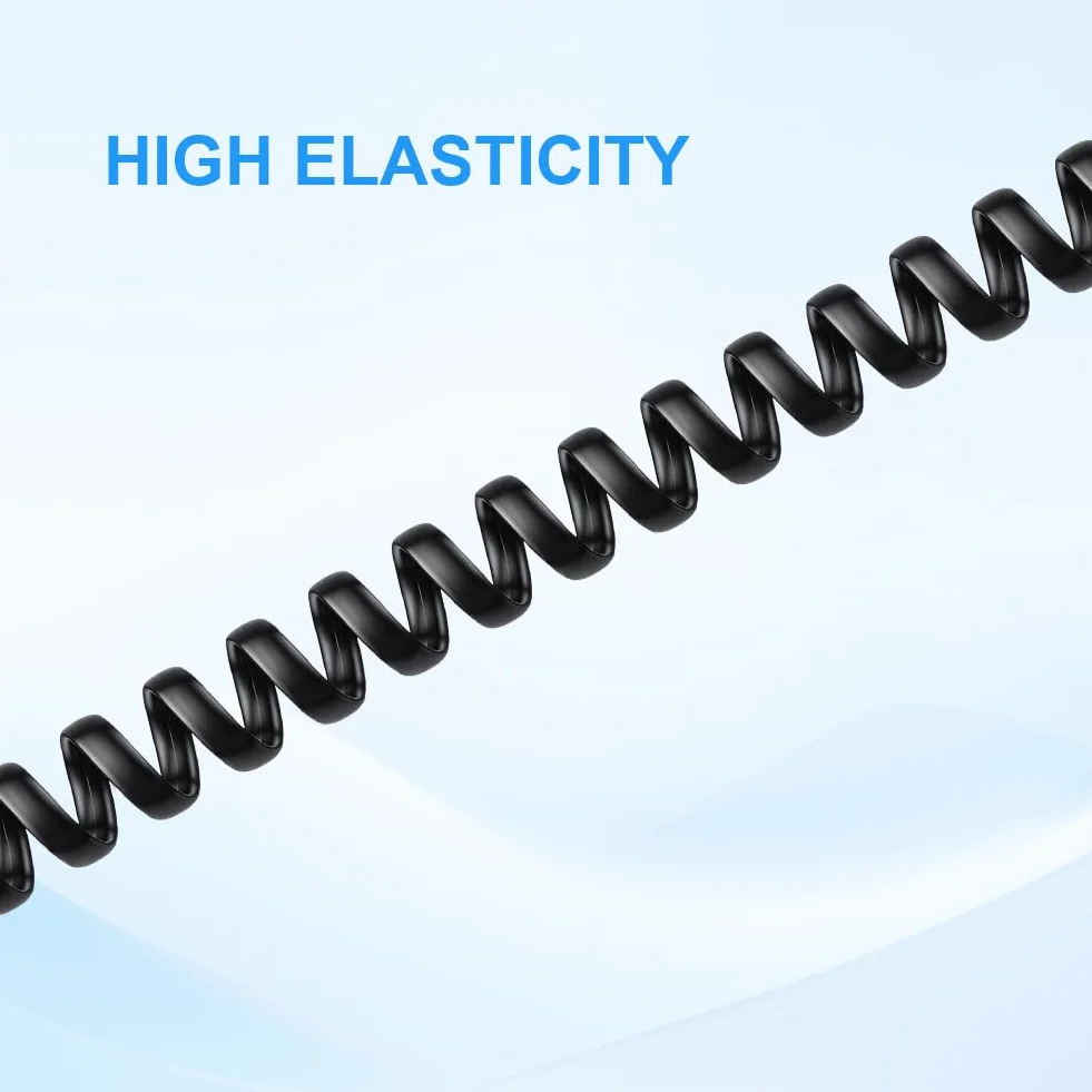 Słuchawki telefoniczne, spiralny kabel do słuchawek RJ10, 2 sztuki, 3 m, kabel do słuchawek z wtyczką modułową 4P4C, do telefonów stacjonarnych, kompatybilny z NEC, Rolm, ITT, Tie itd.