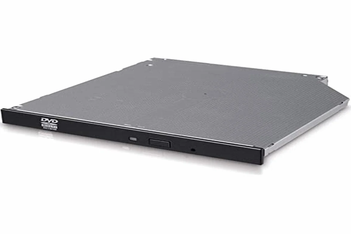 Hitachi-LG GUD1N Internal DVD Drive, Slim 9.5 mm DVD Player/Writer for Laptop/Desktop PC, Windows 10 Compatible, 8x Read/Write Speed - Black