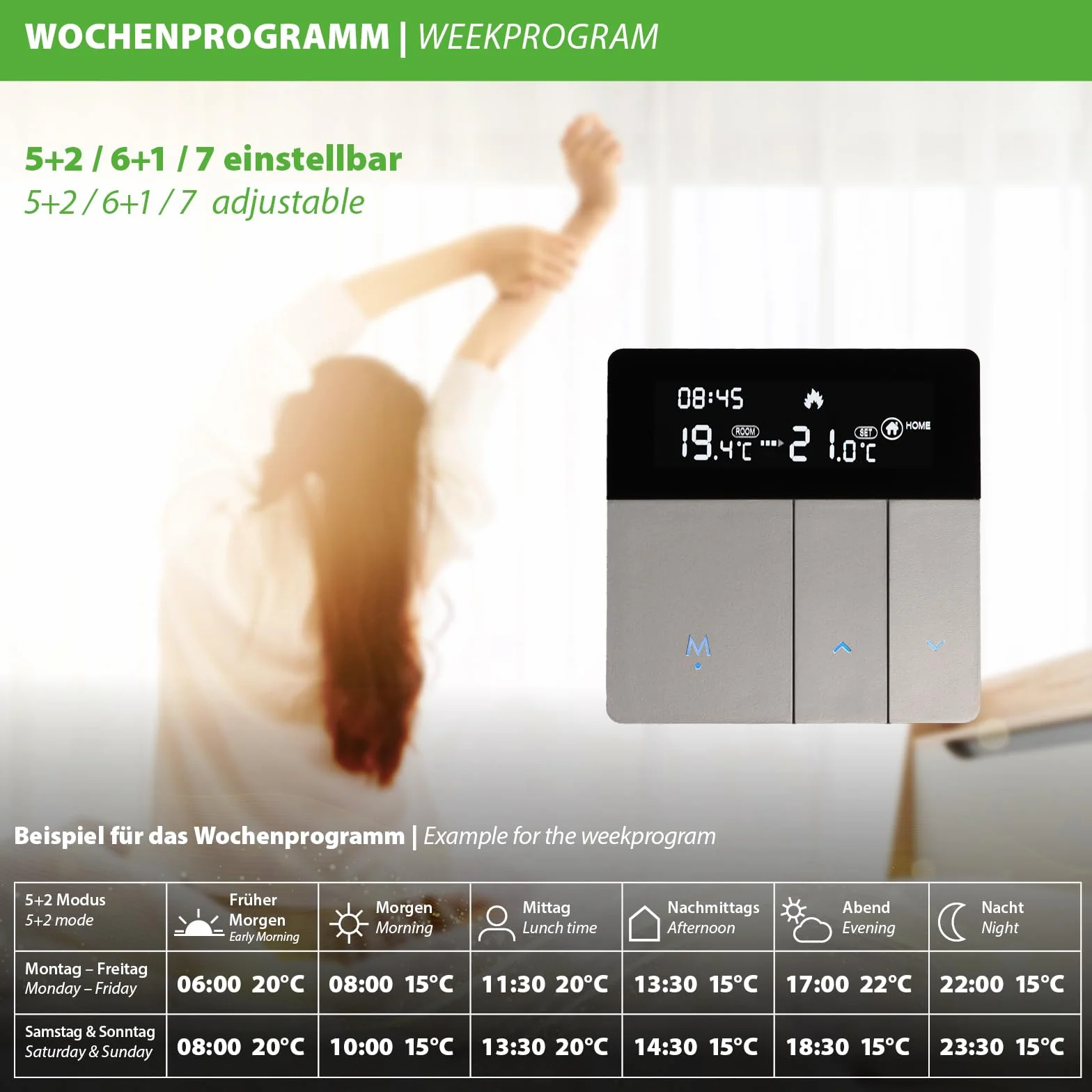 Inteligentny termostat WiFi z aplikacją do ogrzewania podłogowego, grzejnika, cyfrowy regulator