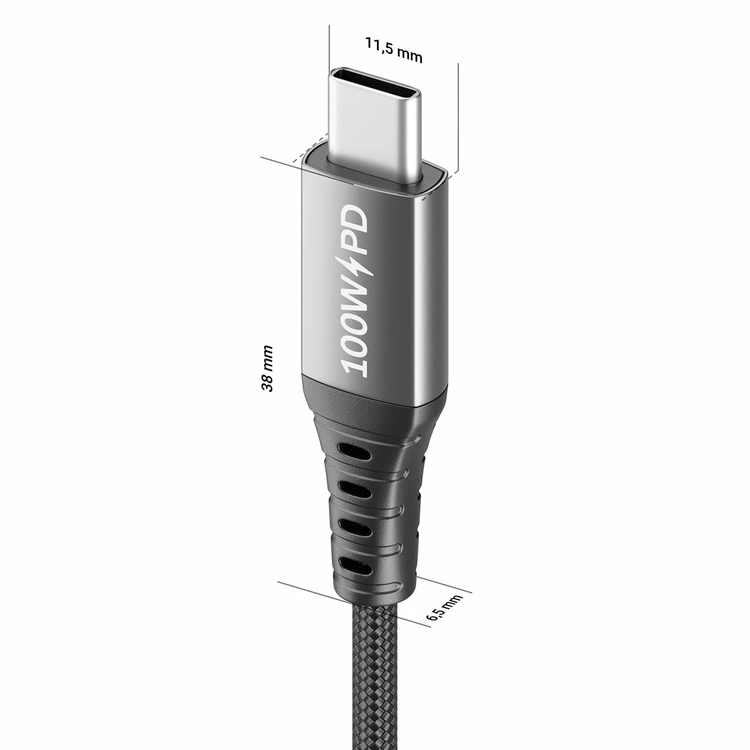 deleyCON 2m USB C Kabel 100W Szybkie Ładowanie PD 3.0 PPS USB-C na USB-C