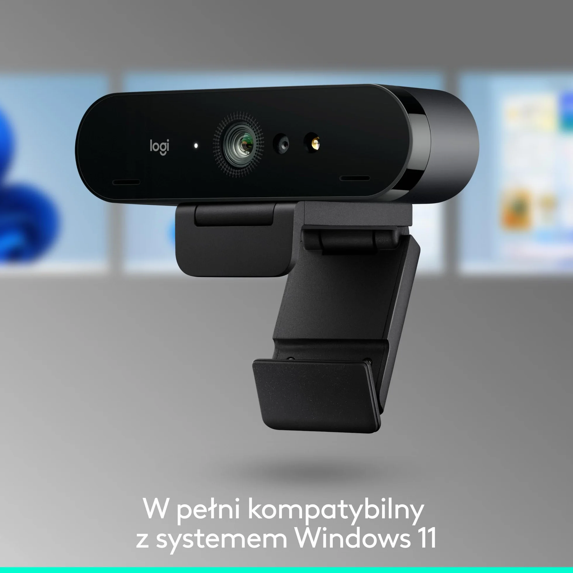 Logitech Brio 4K kamera internetowa z mikrofonem i redukcją szumów, automatyczna korekcja światła HD, do Teams Zoom Meet PC Mac