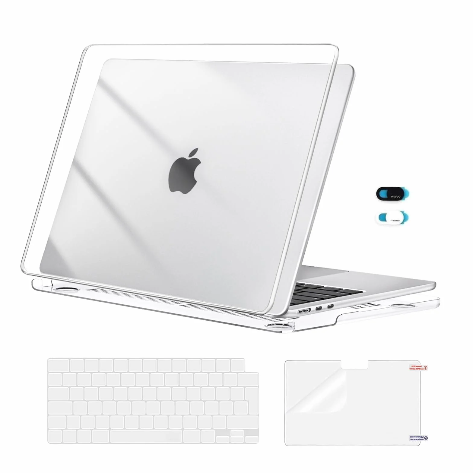 MOSISO Etui kompatybilne z MacBook Air 13 etui M4 M3 M2 2025 2024-2022 A3240 A3113 A2681, do MacBook Air 13,6 cala, wyświetlacz Liquid Retina Case, klawiatury i etui na klawiaturę, folie i kamera