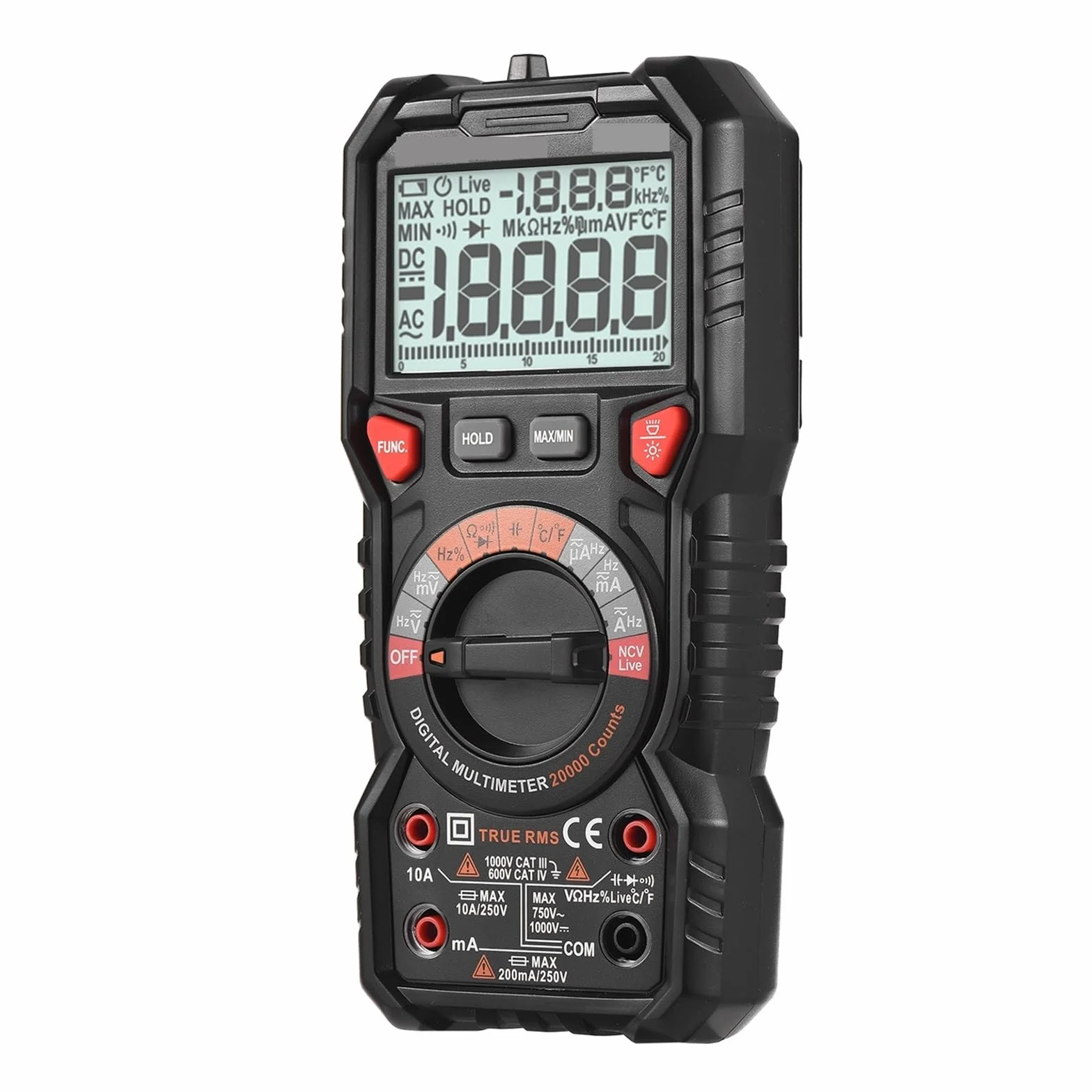 Multimetr Cyfrowy 20000 Zlicza True NCV Multimetry Tester Próbnik Elektroniczny Voltimetro Miernik Pojemności Szybko Dokładnie Łatwy Odczyt