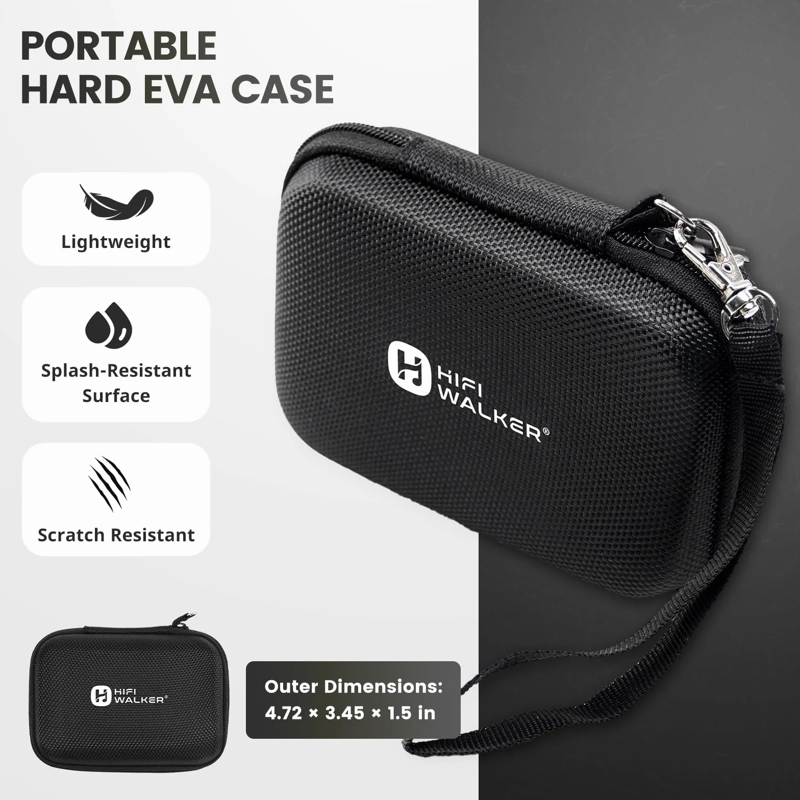 Etui ochronne EVA do odtwarzacza MP3 HIFI WALKER H2, H2 Touch 11.4 cm