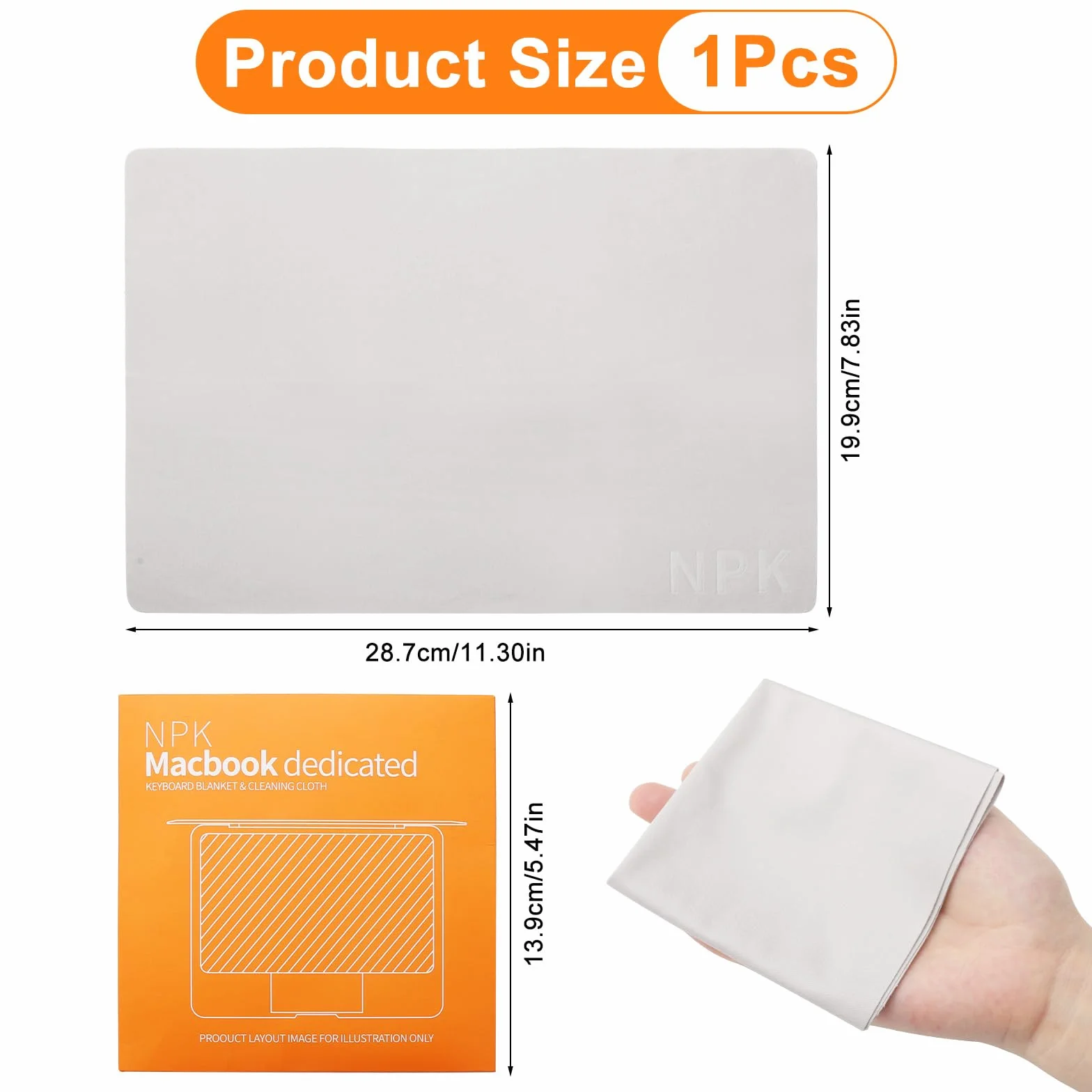 Ściereczka do czyszczenia ekranu 13" kompatybilna z MacBook Pro 13" 14" i MacBook Air 13" ochrona