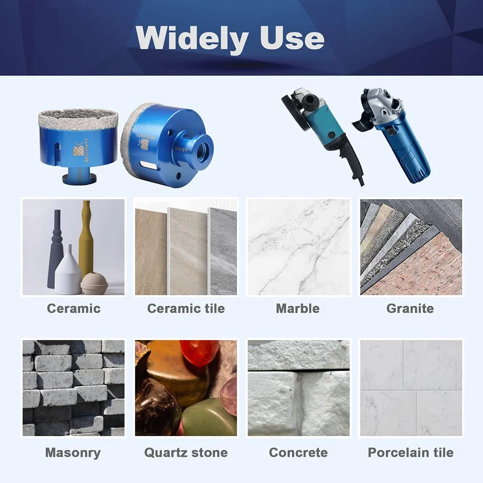 Diamentowe wiertła do płytek zestaw 20/35/50/68 mm do porcelany granitu marmuru wiercenia na sucho