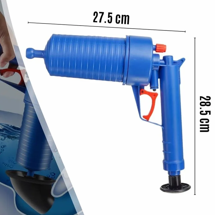 Przepychacz do Rur, Ciśnieniowy Pistolet Hydrauliczny, 27,5 x 8,5 cm, Niebieski