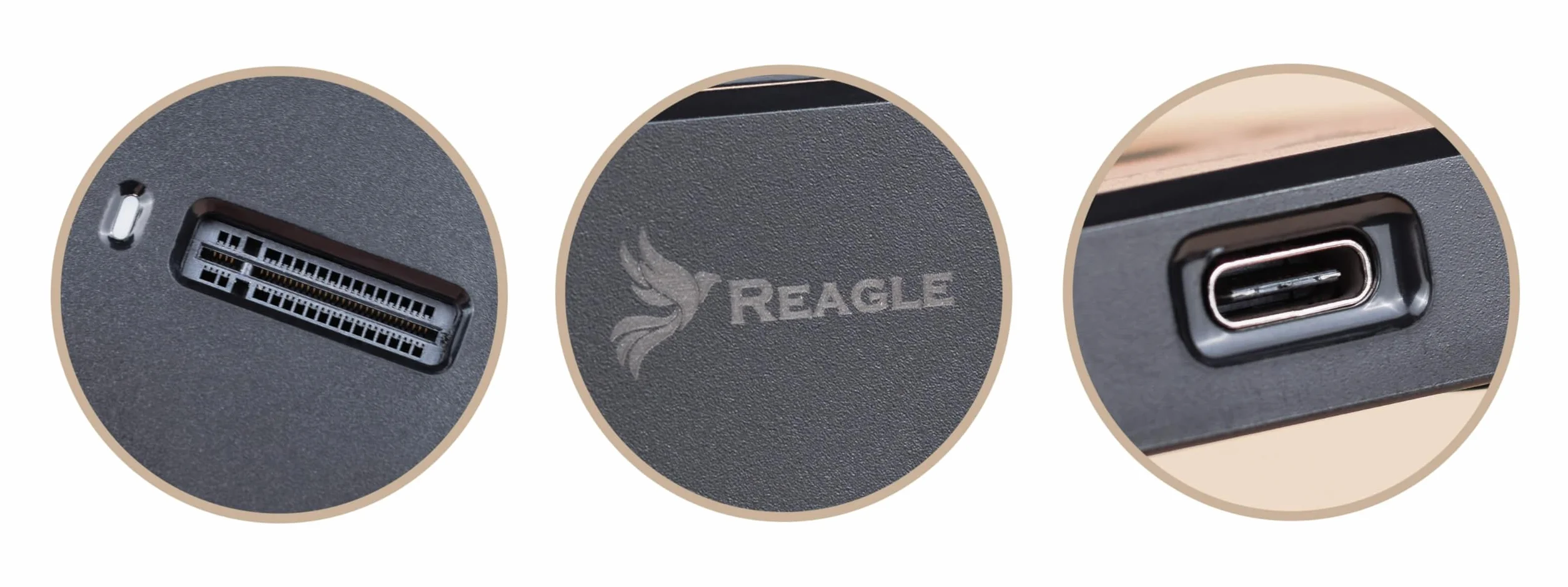 Reagle Adapter SSD M.2 NVMe SATA USB C 3.2 Gen 2 10Gbps, Stacja Dokująca do Dysków M2 M Key B+M Key 2230 2242 2260 2280, Montaż Bez Narzędzi, Plug & Play, do 2TB Kieszeń