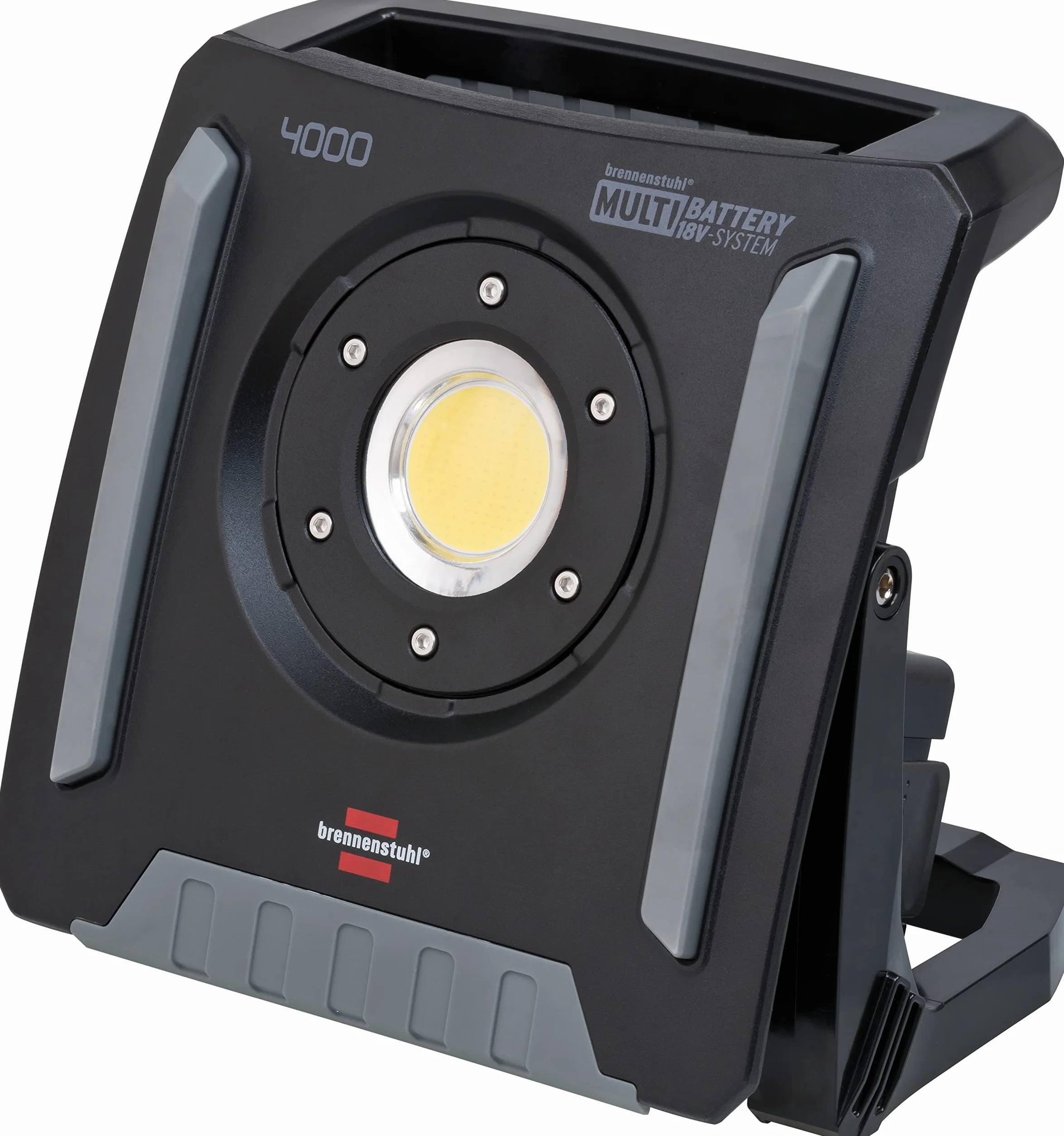 Brennenstuhl Professional Multi Battery 18V System Reflektor LED 4000 MA kompatybilny z akumulatorami 18V od 10 różnych producentów (w tym adapter interfejsu, 40W, 4500lm, IP65, bez akumulatora)