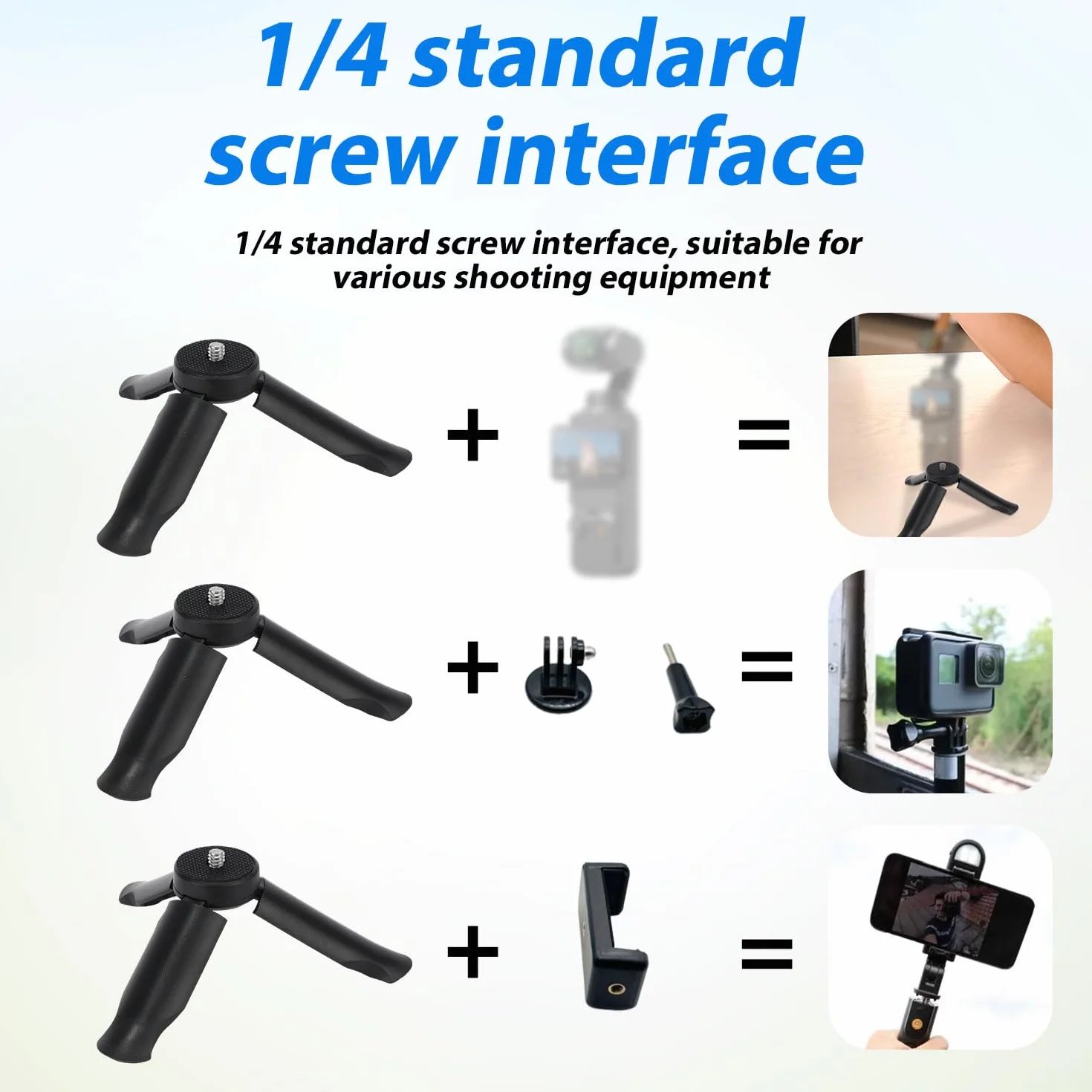 Miniaturowy Statyw do DJI Osmo Pocket 3 i 2, Przenośny Uchwyt Stołowy, Czarny