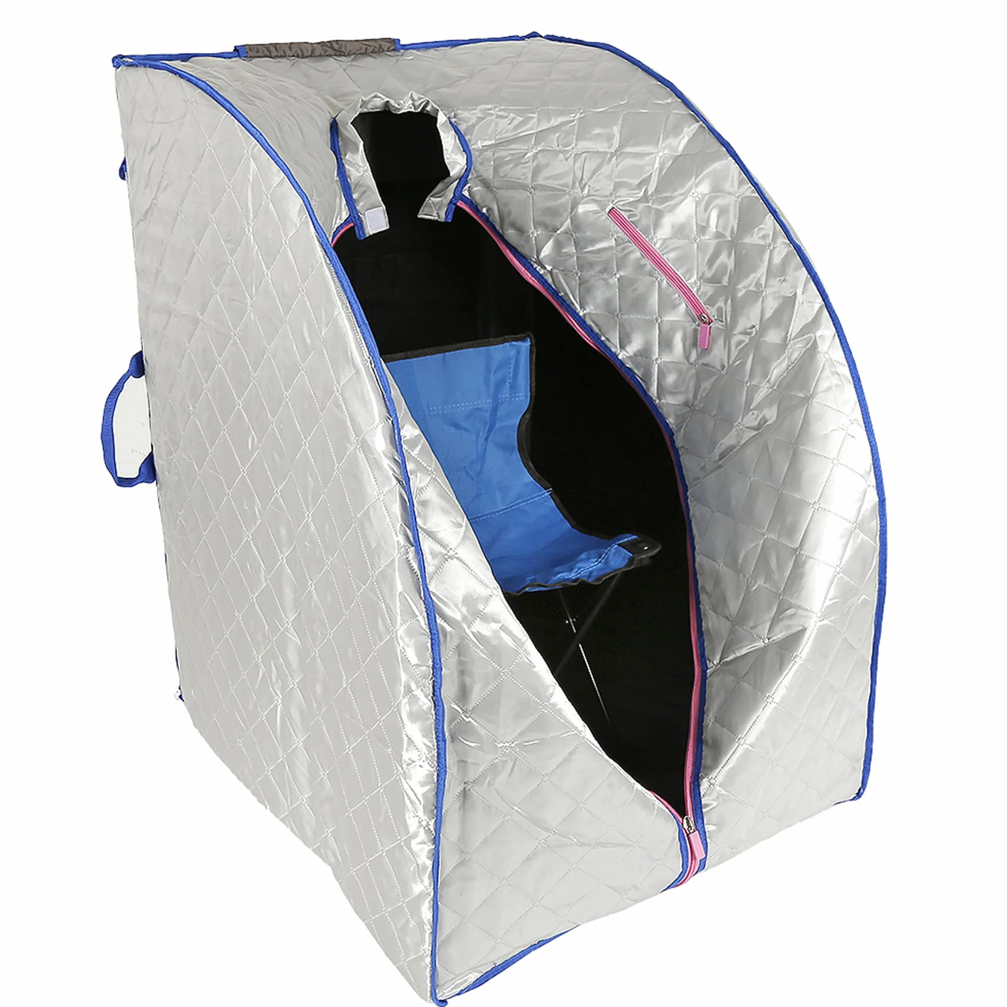 MINGYI Przenośna składana sauna na podczerwień 80×70×98 cm srebrny