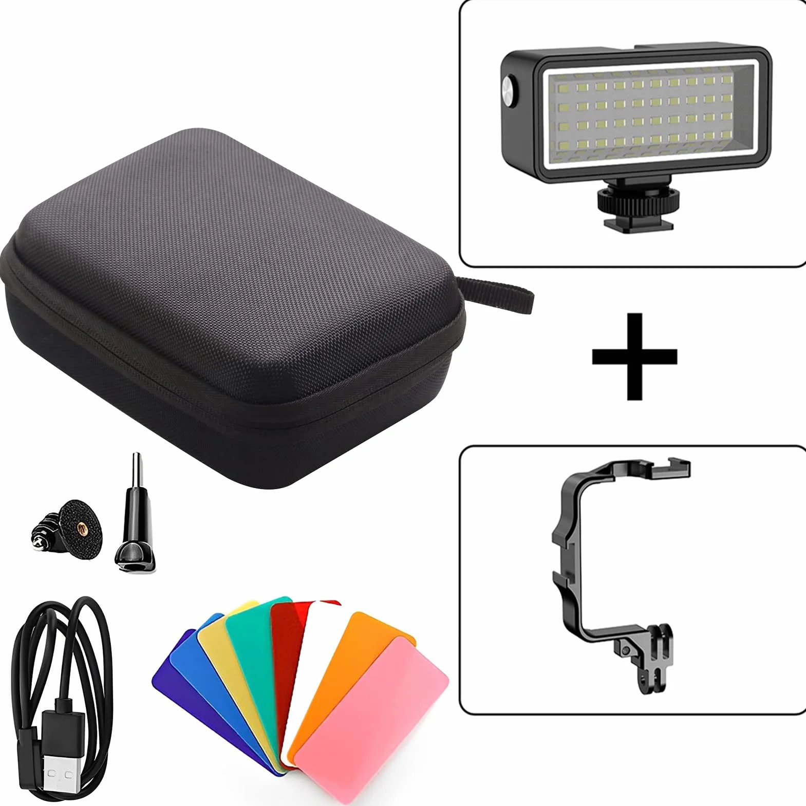 REYGEAK Oświetlenie podwodne High Power IPX8 z filtrami kolorowymi do GoPro Hero 11/10/9 Insta360 X3 DJI Action 3
