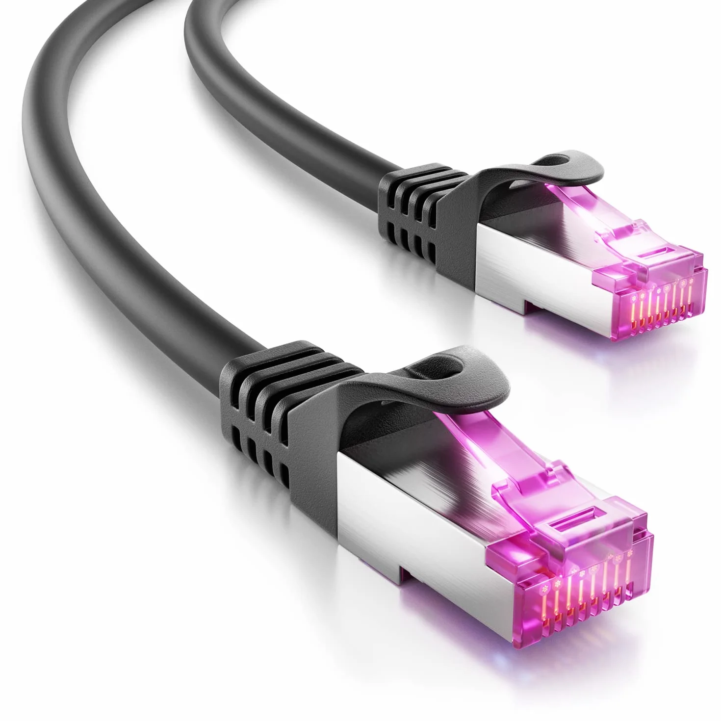 deleyCON 3,0m CAT7 Zewnętrzny Kabel Sieciowy S/FTP Ekranowanie Miedź RJ45 Ethernet LAN Patchkabel 10 Gbit/s