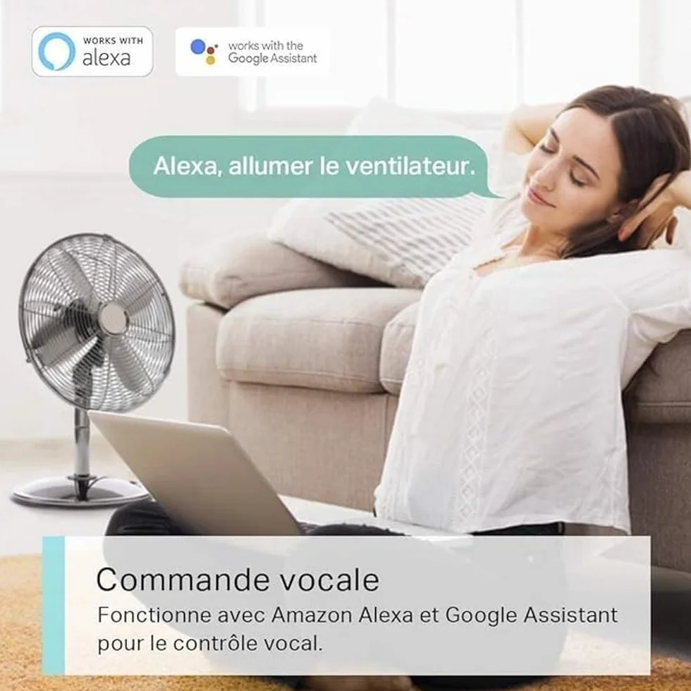 Tapo Gniazdo WiFi, inteligentne gniazdko kompatybilne z Alexa i Google Home, typ 10 A, typ E, sterowanie wentylatorem, ekspresem do kawy, lampą zdalną, nie wymaga koncentratora, Tapo P100(FR) 1