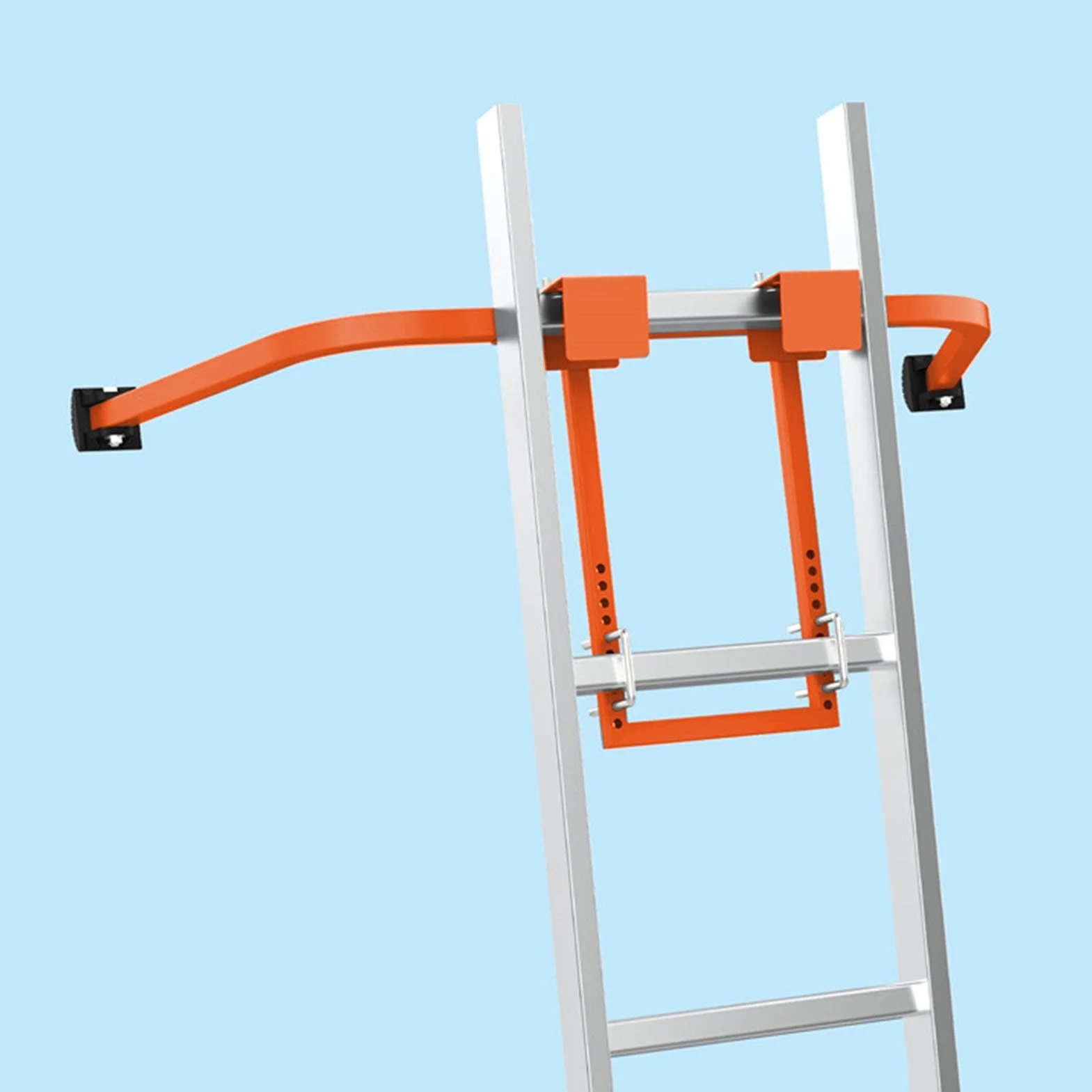 Akcesoria do Stabilizatorów Drabiny Przedłużenie Drabiny Osłona Rynny Urządzenia Zabezpieczające Antypoślizgowe Nogi Drabiny do Wspinaczki Malowanie (ORANGE)