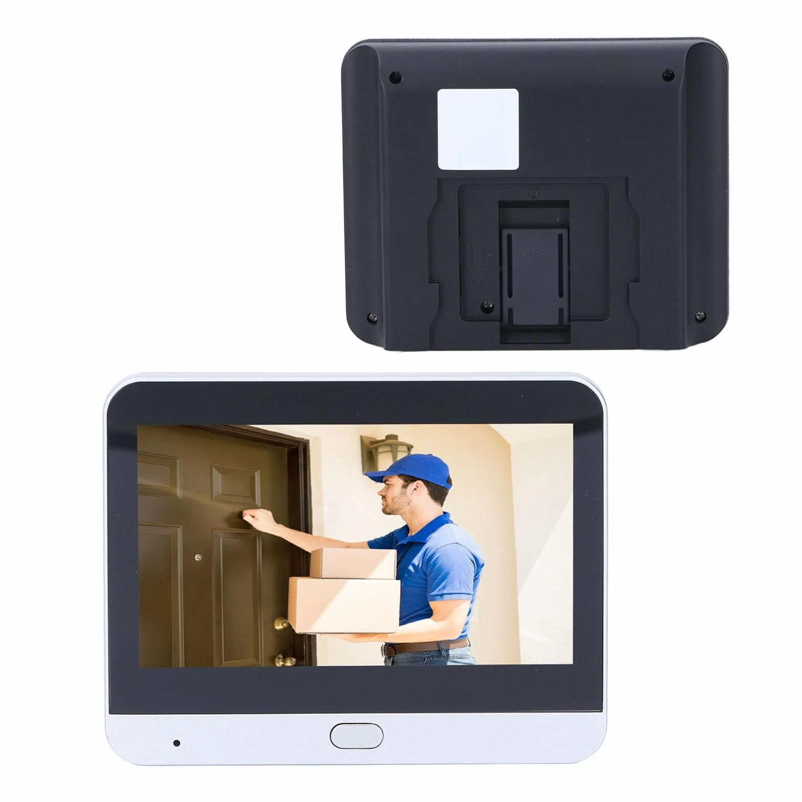 Dpofirs Kamera wizjer do drzwi z ekranem 4,3", 2 MP 1080p PIR, wykrywanie ruchu, noktowizor