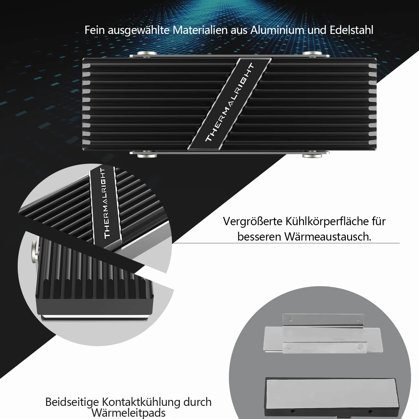 THERMALRIGHT Radiator M.2 2280 TYPE A B aluminiowy czarny do SSD