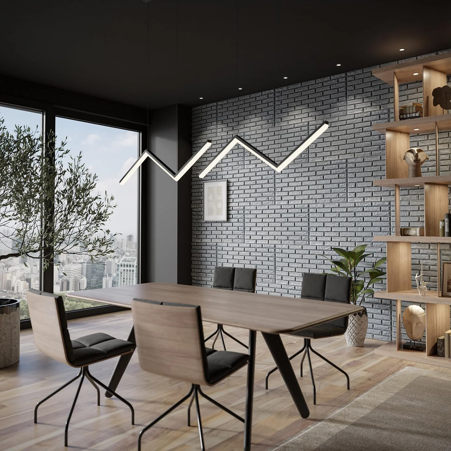 MDEKOR Panele ścienne z cegły 50 x 100 cm | okładzina ścienna XPS 3D o wyglądzie cegły | 2 sztuki = 1 m² cegły antracytowej | panele o grubości 12 mm | płyty dekoracyjne z porystyrenu do wnętrz