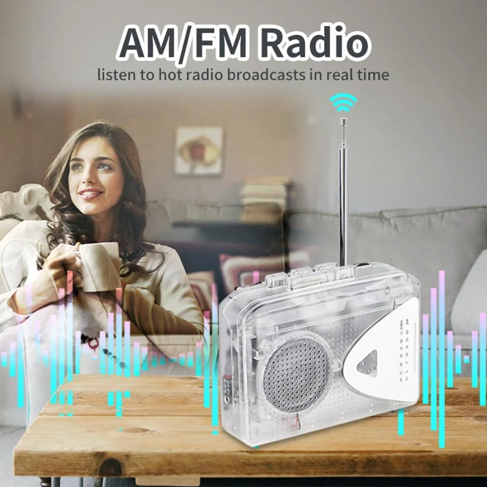 Odtwarzacz Kasetowy z Radio FM/AM i Zewnętrznym Głośnikiem Stereo