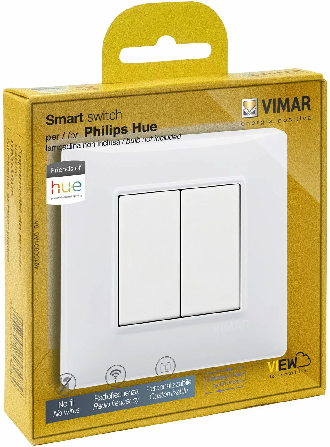 VIMAR 0K03906.04 Plana Philips Friends of Hue zestaw przełączników radiowych, bezprzewodowy, nie wymaga baterii, biały