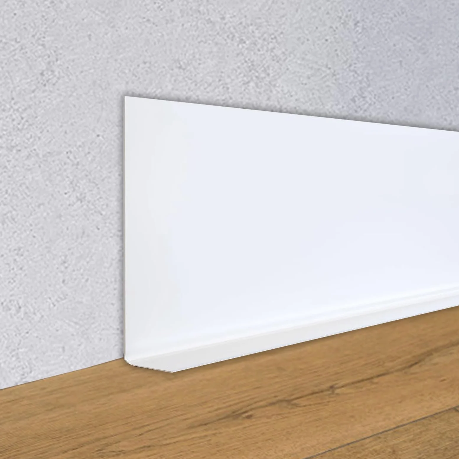 Miękka listwa przypodłogowa z PCW, 100 x 12 mm, samoprzylepna listwa podłogowa, elastyczna listwa ozdobna, przejście ścienne do kuchni i łazienki (biała, 12 x 10 cm)