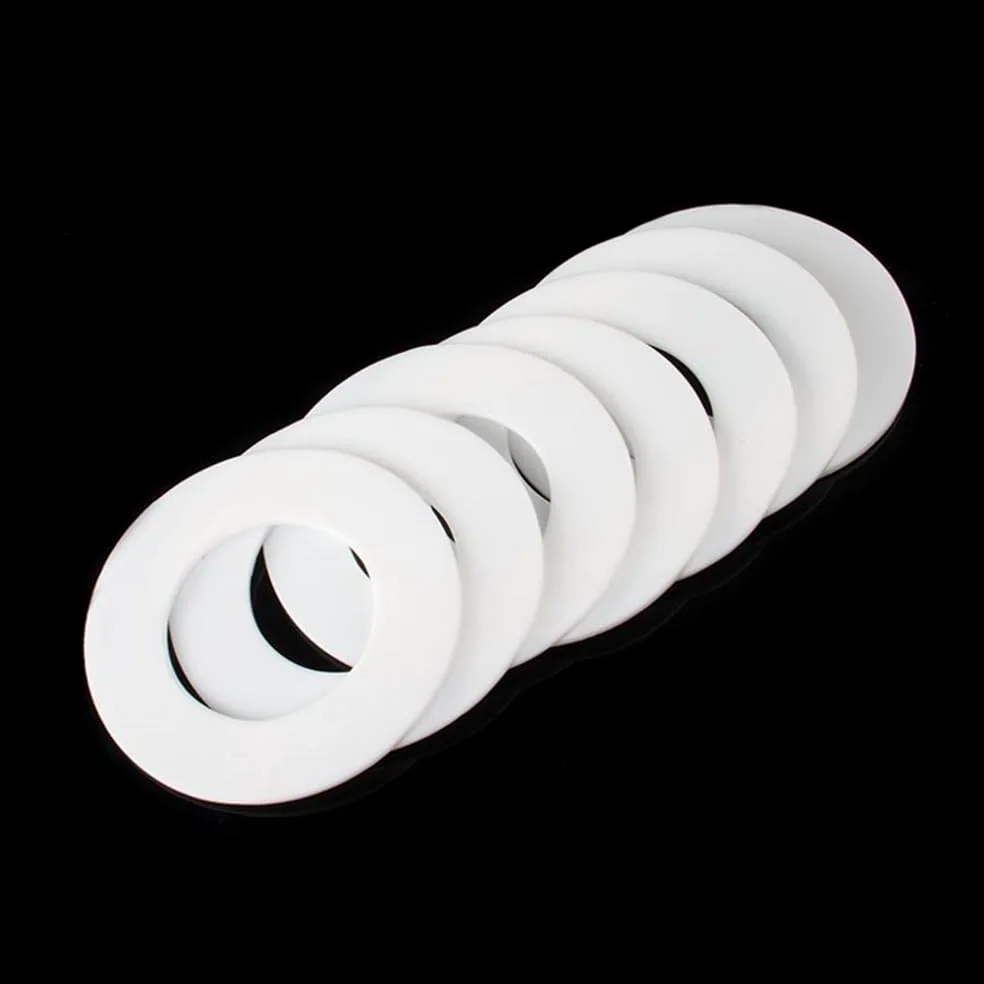 podkładka PTFE, 10 szt. Płaskich podkładek uszczelki, asortyment podkładek odbojników PTFE, grubość 1 mm(8x10x1mm)