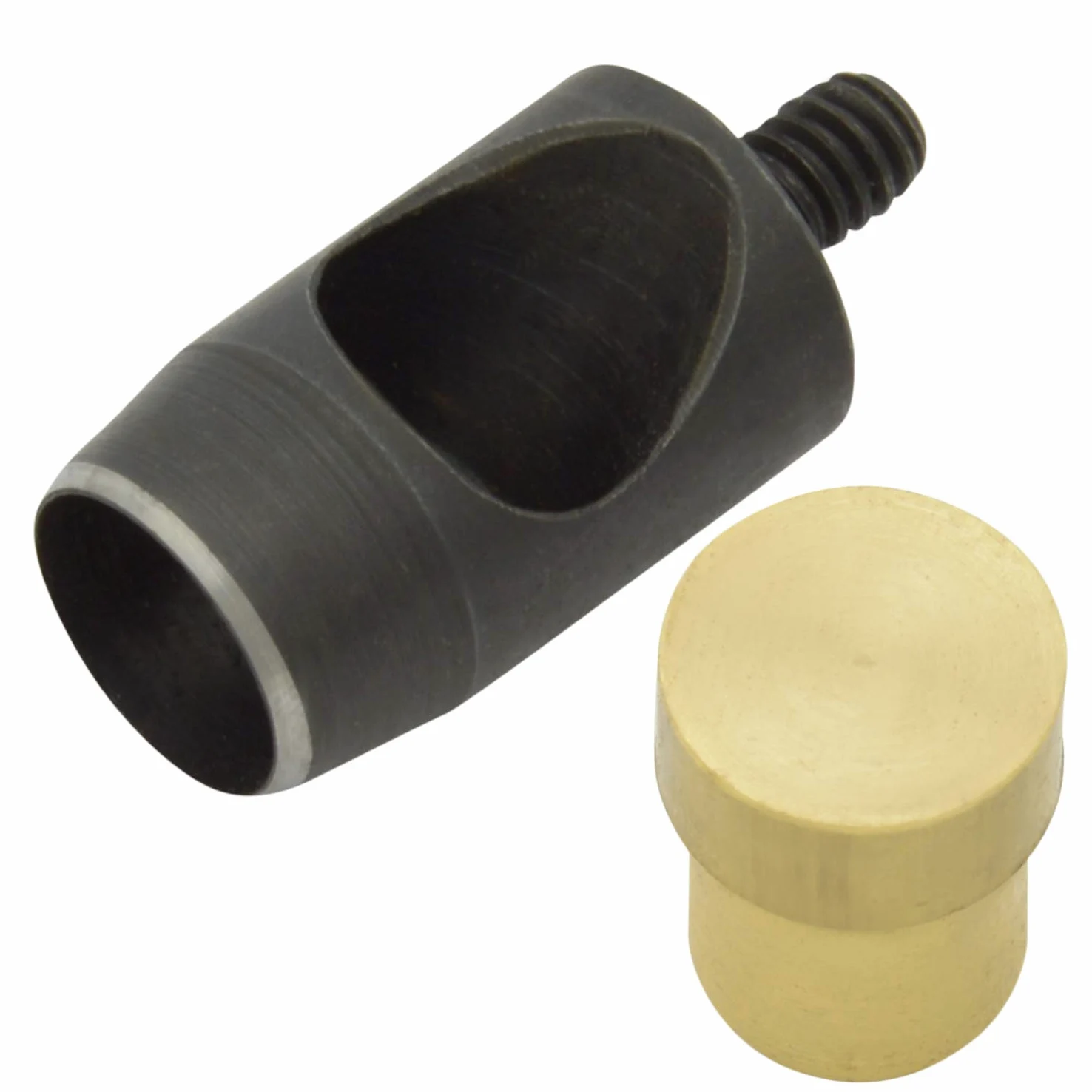 GETMORE Parts Prasa do oczek + narzędzie do oczek + narzędzie do wykrawania, 100 oczek, mosiądz, nierdzewne - antyczne, 10 mm