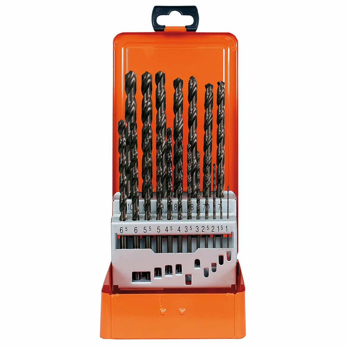 60831 HSS-G DIN zestaw wierteł spiralnych o średnicy 1-10 mm, 19 części