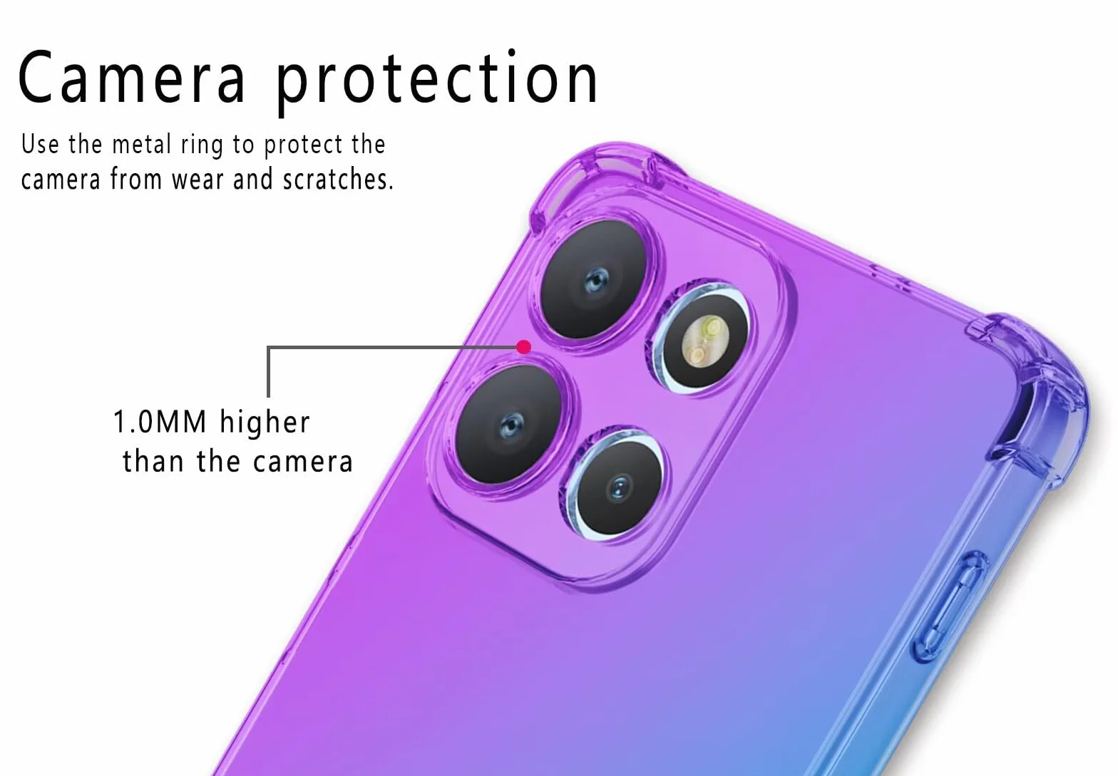 HONLEN Etui do OnePlus Nord 6 6G / OnePlus Nord6 6G Case, (6,78 cala) Przezroczysty Gradient TPU Silikonowy wzór, 4 narożniki wzmocnione etui