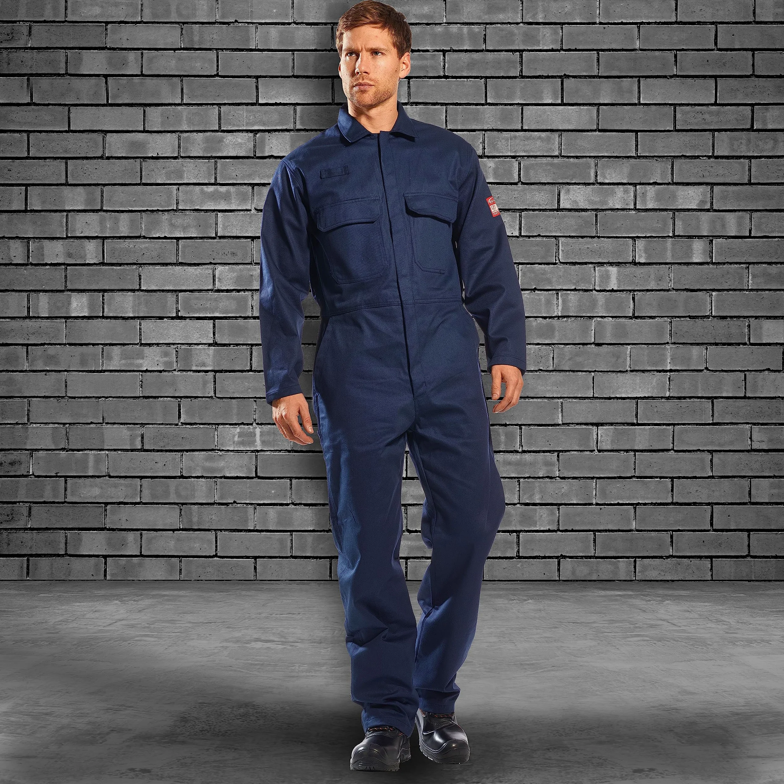 Portwest BIZ1 Bizweld Trudnopalny Kombinezon, Regularny, Rozmiar 2XL, Granatowy