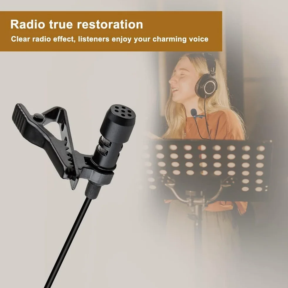 Mikrofon krawatowy USB, mikrofon klapowy 3 m do komputera, przypinany wielokierunkowy mikrofon pojemnościowy do laptopa, PC i Mac, idealny podcast, gry, streaming i nagrywanie [Plug & Play]