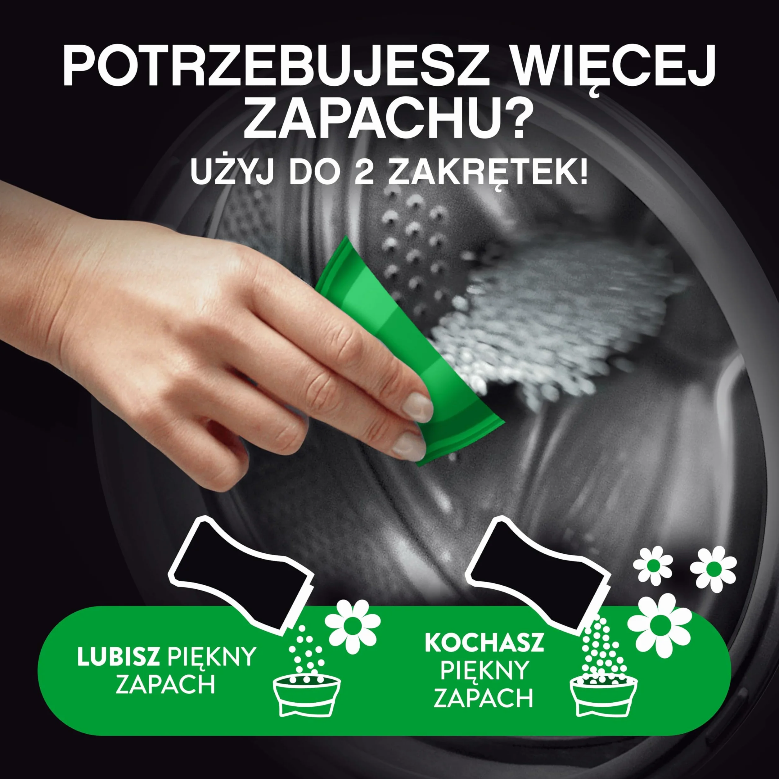 Lenor Unstoppables Scent of Ariel 195g, Perełki zapachowe zapewniają długotrwałą świeżość aż do kolejnego prania