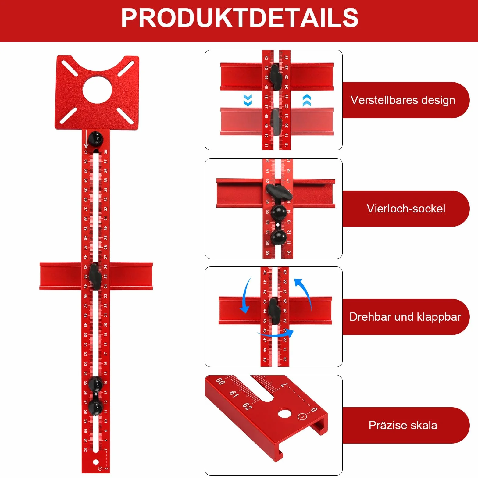 Regulowane aluminiowe koło frezujące, metryczny szablon do frezowania górnowrzecionowego, akcesoria do frezarki górnowrzecionowej, do frezarki górnowrzecionowej, płyta frezarska do okręgów i linii
