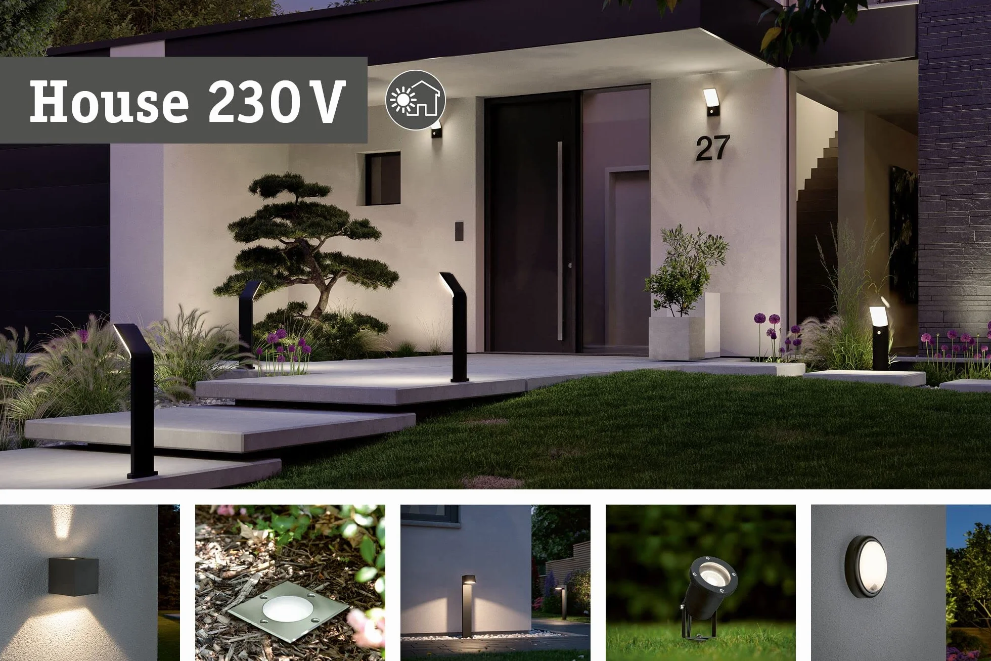 Paulmann LED oprawa zewnętrzna słupkowa Smart Home Zigbee Plate IP44 600mm RGBW 200lm 230V antracyt