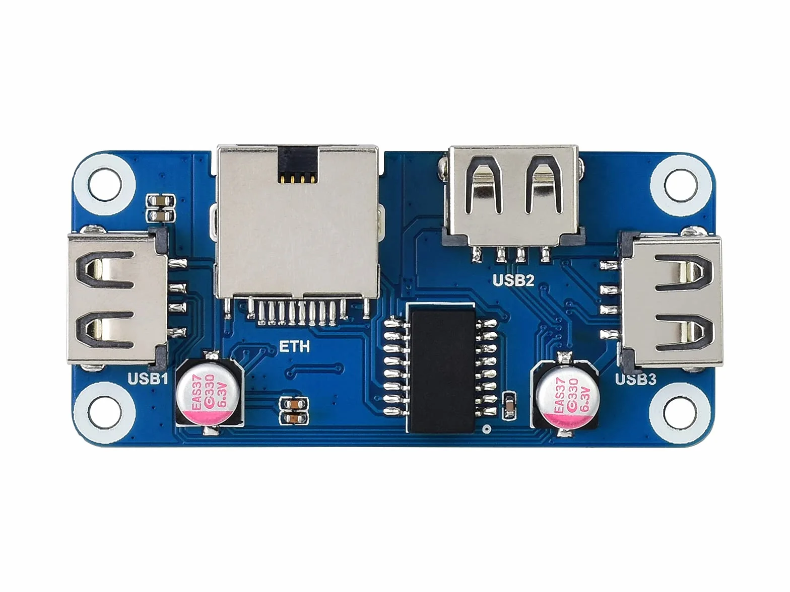 Waveshare Ethernet/USB HUB HAT (B) for Raspberry Pi Series 1x RJ45 3X USB 2.0
