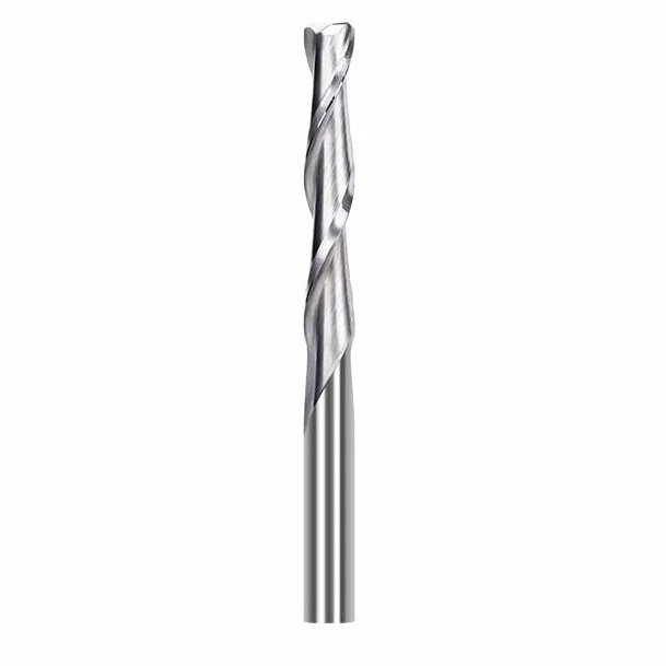 1 szt. Frez spiralny 2-ostrzowy z płaskim dnem, trzpień 3,175 4 6 8 10 12 mm, frezy CNC węglika spiekanego, narzędzie do obróbki drewna(8x8x45x90L)