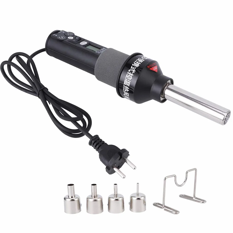 Opalarka, mini opalarka, termostat z wy?wietlaczem cyfrowym LCD Przemys? 4-dysz elektronarz?dzia do rozlutowywania r¨®?nych skrzynek ekranuj?cych i pokryw na p?ytkach drukowanych, wtyczka EU