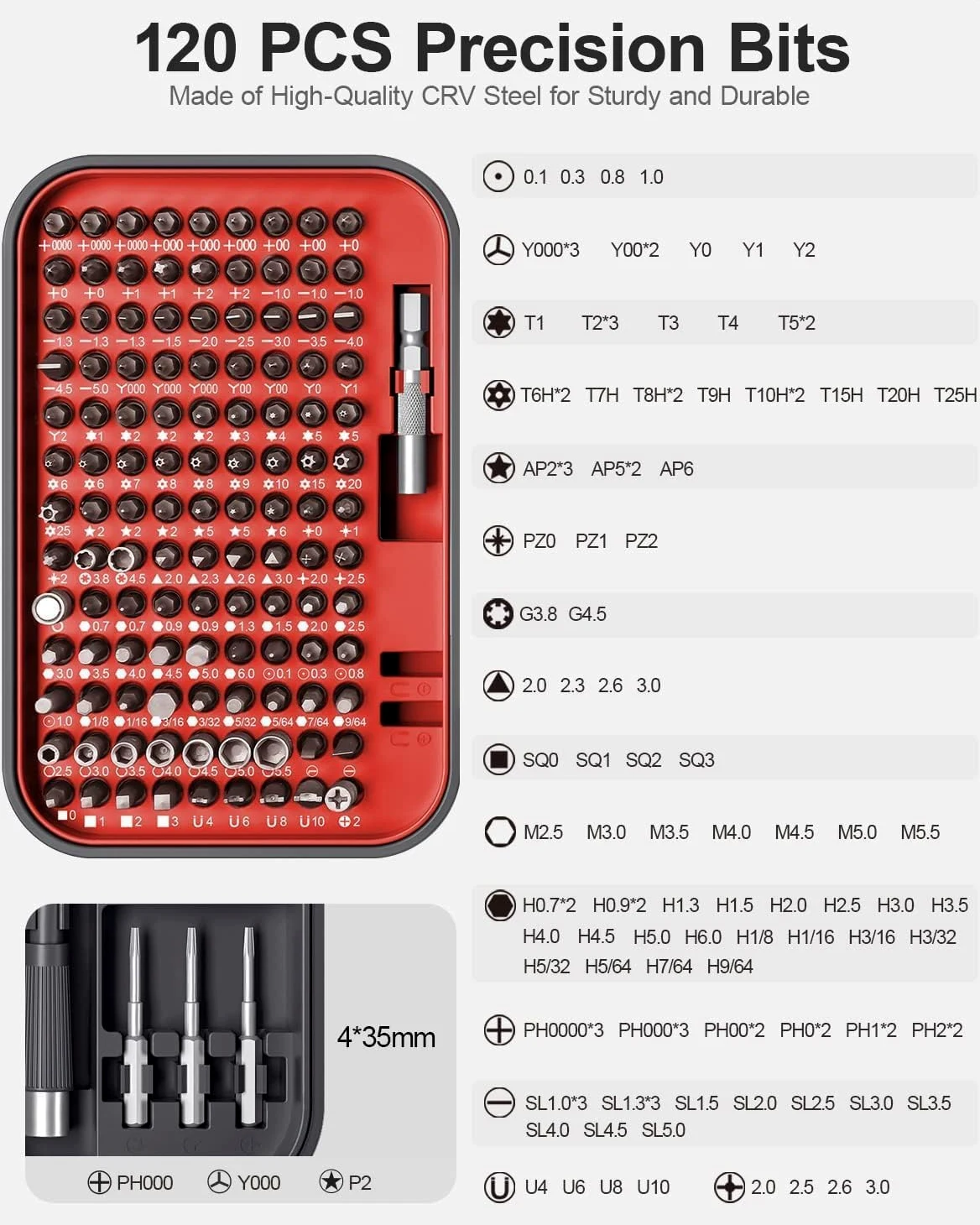 Ulepszony zestaw wkrętaków precyzyjnych 130 w 1 z 120 bitami zestaw narzędzi naprawczych magnetyczny zestaw śrubokrętów z mini wbudowanym pudełkiem do elektroniki iPhone Jubilerzy konsola do gier Lava Red