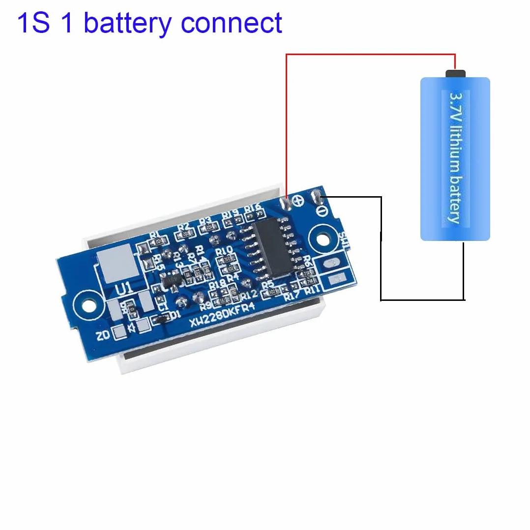 RUNCCI-YUN moduł wskaźnika pojemności baterii litowej 1S 3,7 V 4 sztuki LED