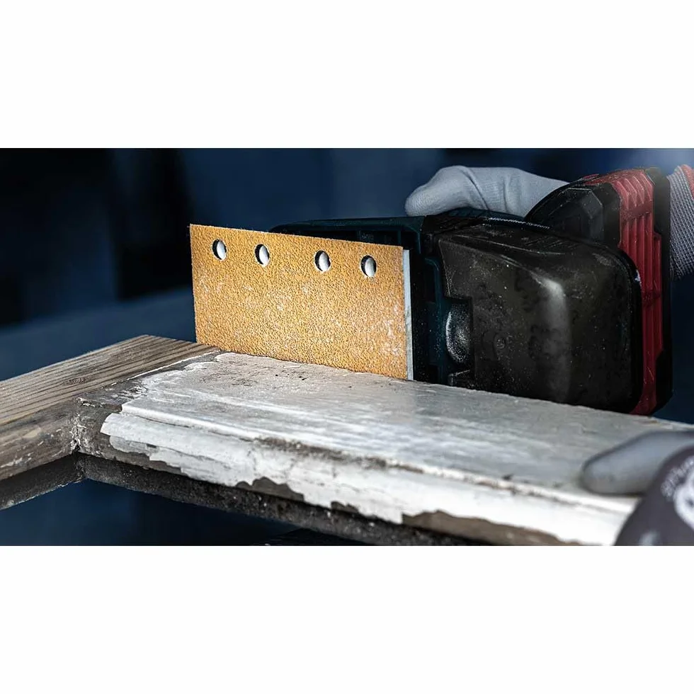 Bosch 10x Papiery ścierne EXPERT C470 z 8 otworami (do Farba na drewnie, Twarde drewno, Ø 93x186 mm, Ziarnistość 320, Professional Akcesoria Szlifierka oscylacyjna)