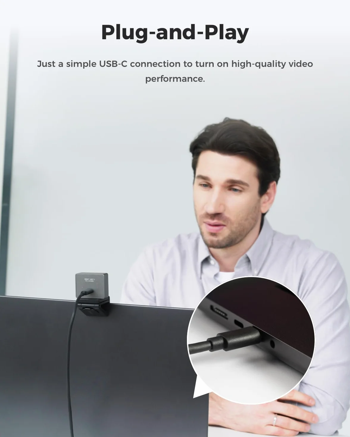 OBSBOT Meet 2 4K Webcam with 1/2" Sensor AI Framing Autofocus HDR Microphone 60 FPS for Streaming Meeting Gaming Space Grey