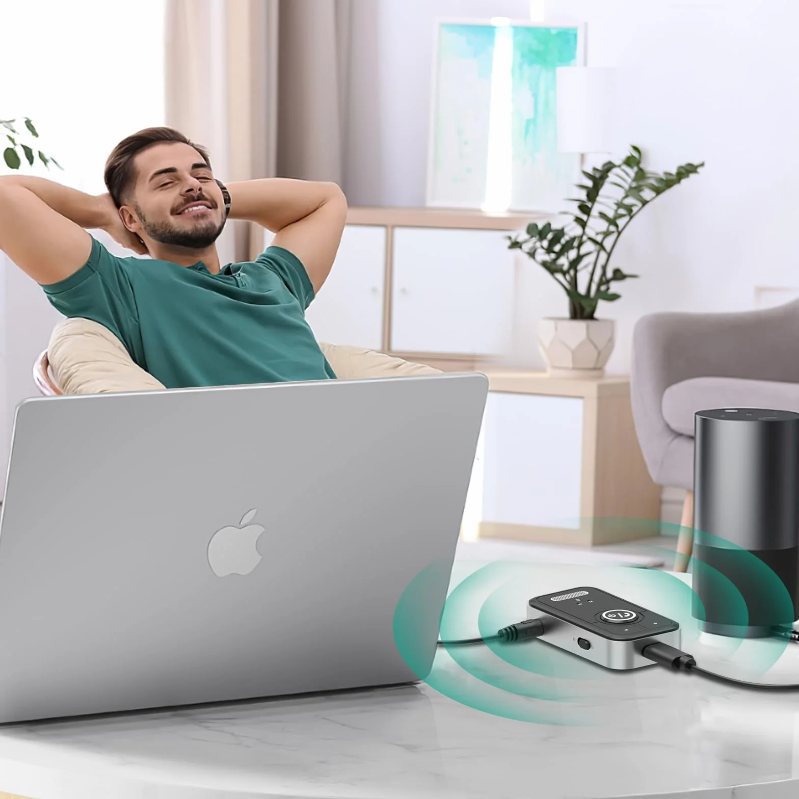 ORIA Adapter Bluetooth AUX 5.3 redukcja szumów 3,5 mm odbiornik muzyczny 2 w 1