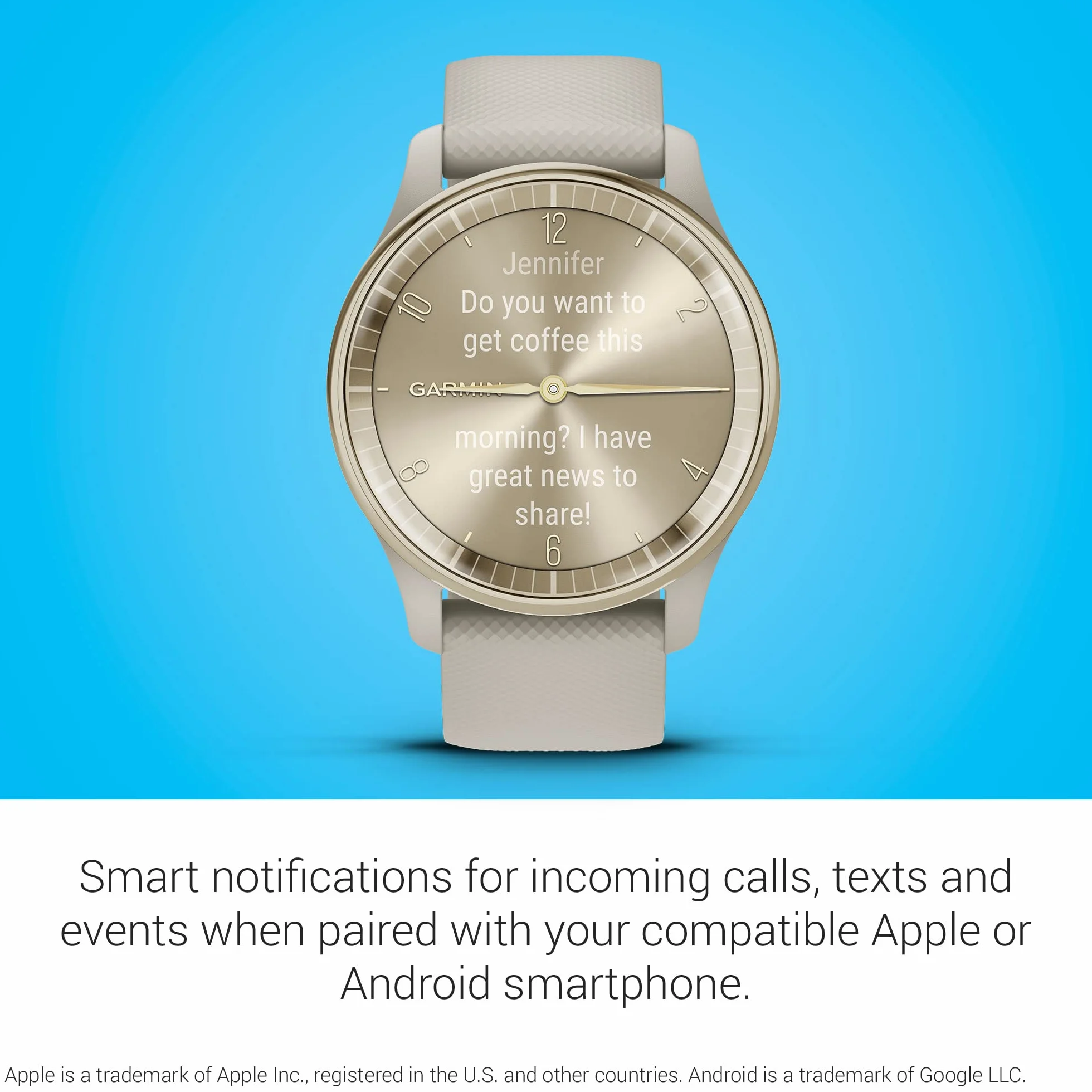 Garmin vivomove Trend Hybrydowy Smartwatch Francuski Szary
