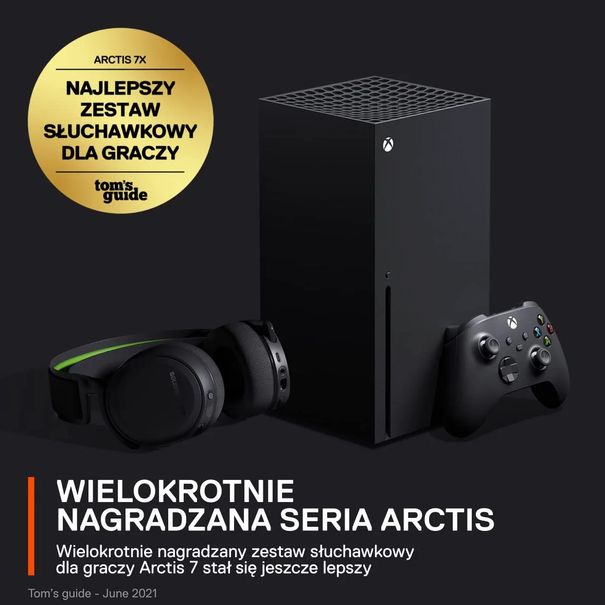 Steelseries Arctis 7X+ Słuchawki Gamingowe, Czarny
